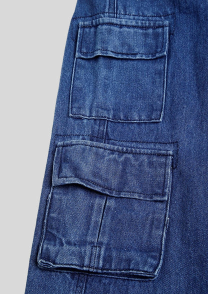 CHILINS Kids’ Blue Baggy Jeans with Logo T‑Shirt – Trendy Casual Wear for Boys