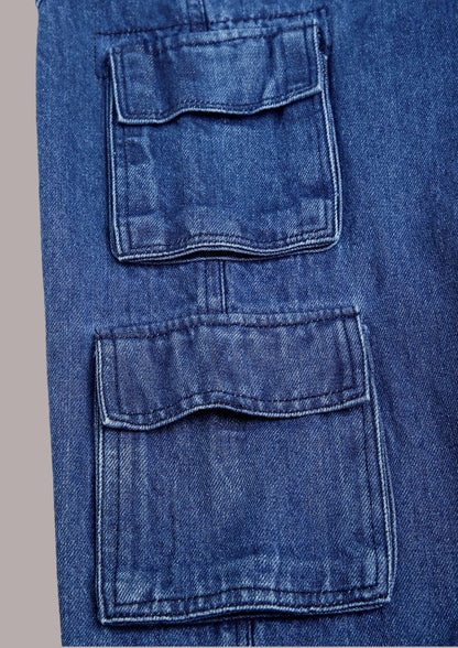 CHILINS Kids’ Blue Baggy Jeans with Logo T‑Shirt – Trendy Casual Wear for Boys