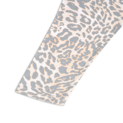 Poly lycra Printed Leggings for Girls Pink