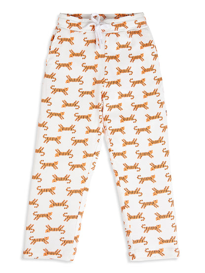 CHILINS Boys Tiger Print Night Suit Set | 100% Pure Cotton Full Sleeve Shirt & Pyjama