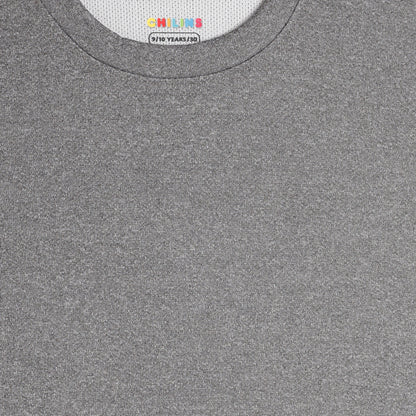 Kids Sports Wear Dryfit Active Wear Tshirt Grey