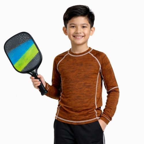 CHILINS Boys Activewear Dry Fit Full Sleeve Sports T-Shirt Red