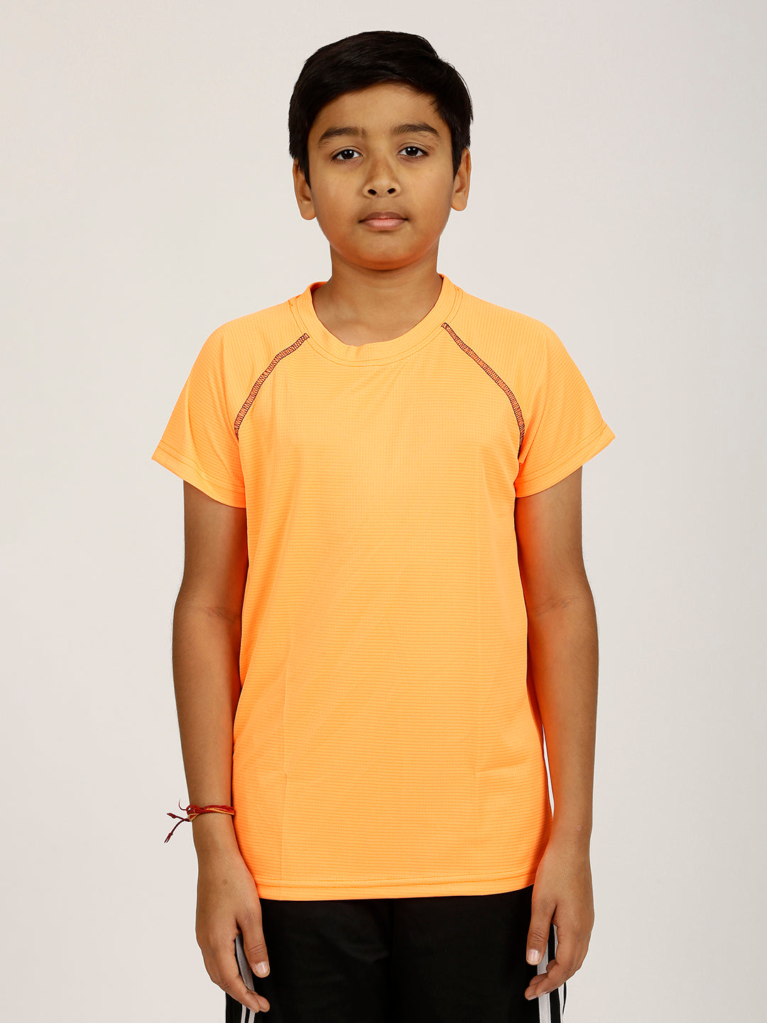 CHILINS Boys Activewear Sportswear – Dryfit Polyester, Orange, Raglan Sleeve