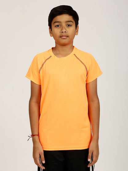 CHILINS Boys Activewear Sportswear – Dryfit Polyester, Orange, Raglan Sleeve