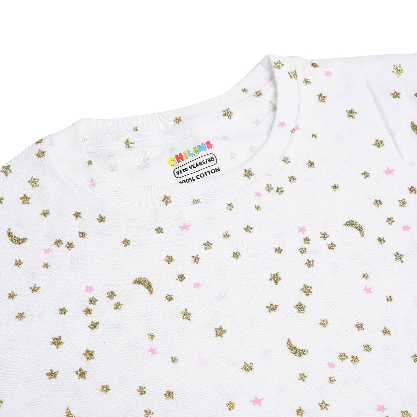 Girls Christmas Special Round Neck Cotton Tshirt