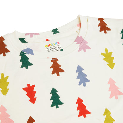 Boys Girls Christmas Special Round Neck Cotton Tshirt