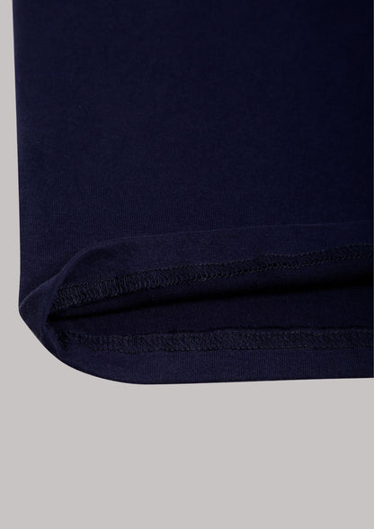 CHILINS Kids’ Dark Blue Cotton T‑Shirt – Soft Crew‑Neck Everyday Wear