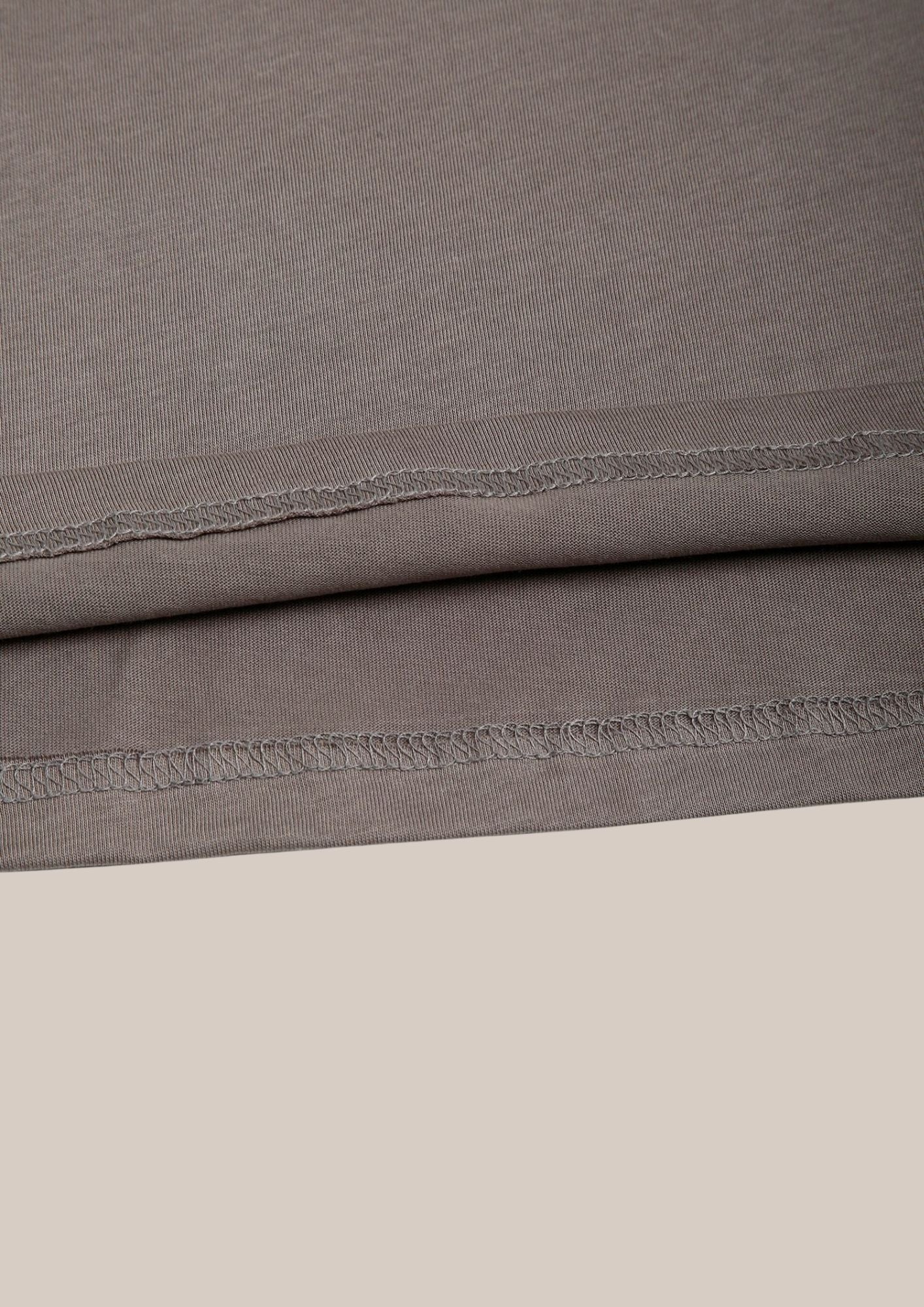 CHILINS Kids’ Mehandi Grey Cotton T‑Shirt – Soft Crew‑Neck Everyday Wear