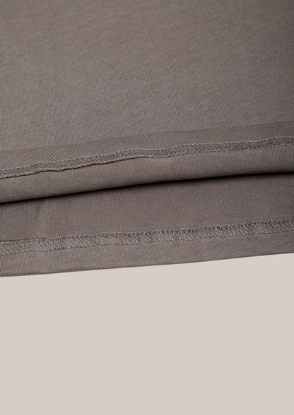 CHILINS Kids’ Mehandi Grey Cotton T‑Shirt – Soft Crew‑Neck Everyday Wear