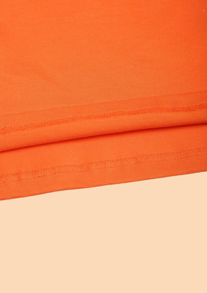 CHILINS Kids’ Orange Cotton T‑Shirt – Soft Crew‑Neck Everyday Wear