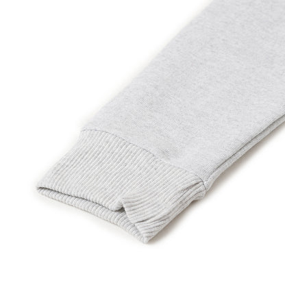 Boys Fleece Printed Round Neck Sweatshirt | Grey Milange