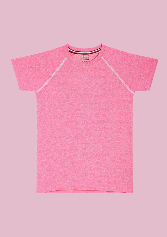 CHILINS Kids’ Pink Dry‑Fit Sports T‑Shirt – Activewear for School & Outdoor Sports