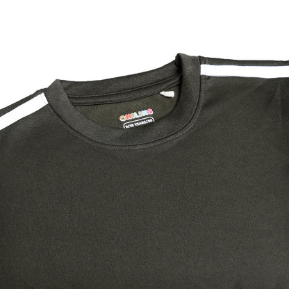 Kids Sports Wear Dryfit Active Wear Tshirt Grey