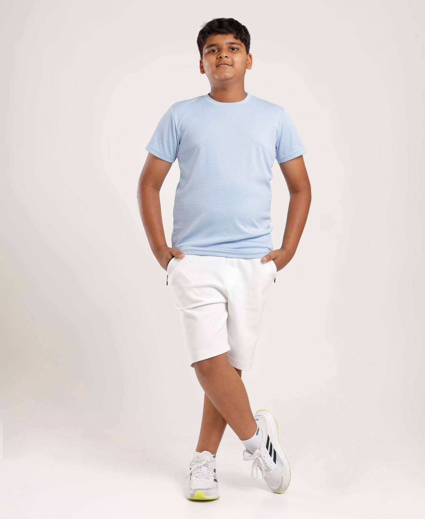 Boys' Light Blue Active Dry-Fit Sports T-Shirt