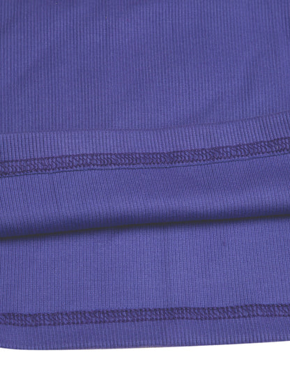 CHILINS Girls Purple Ribbed Cotton Crop Top  Stylish & Comfortable Kidswear