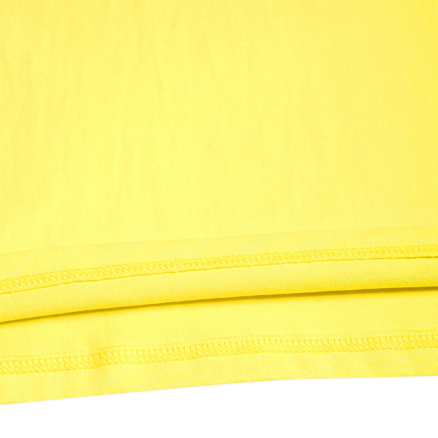 Kids Round Neck T-Shirt Half Sleeves 100% Cotton Plain Solid Color Tshirt Yellow