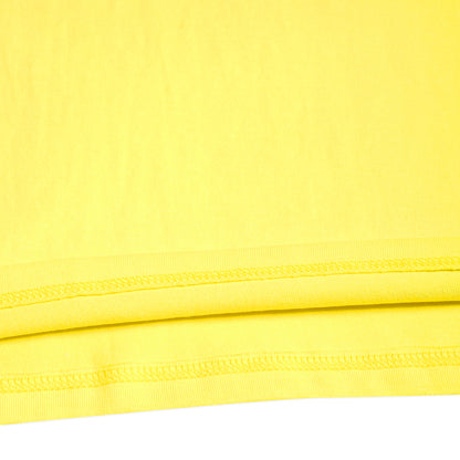 Kids Round Neck T-Shirt Half Sleeves 100% Cotton Plain Solid Color Tshirt Yellow