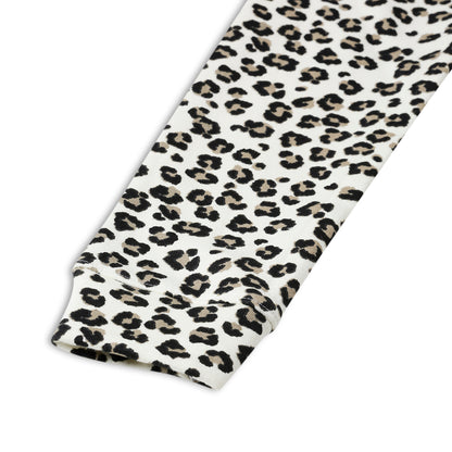 Girls Zipper Hooded Sweatshirt | Animal Print | Kangaroo Pockets | Regular Fit | White Black