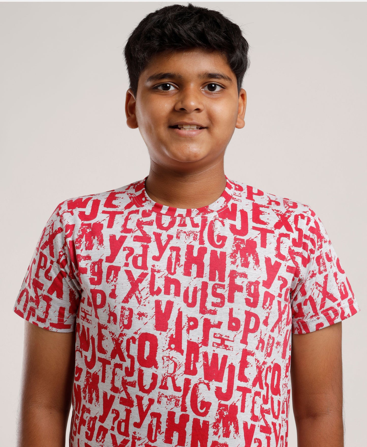 Printed Boys Half Sleeves Shorts Set - Coord set -White Red Night suit