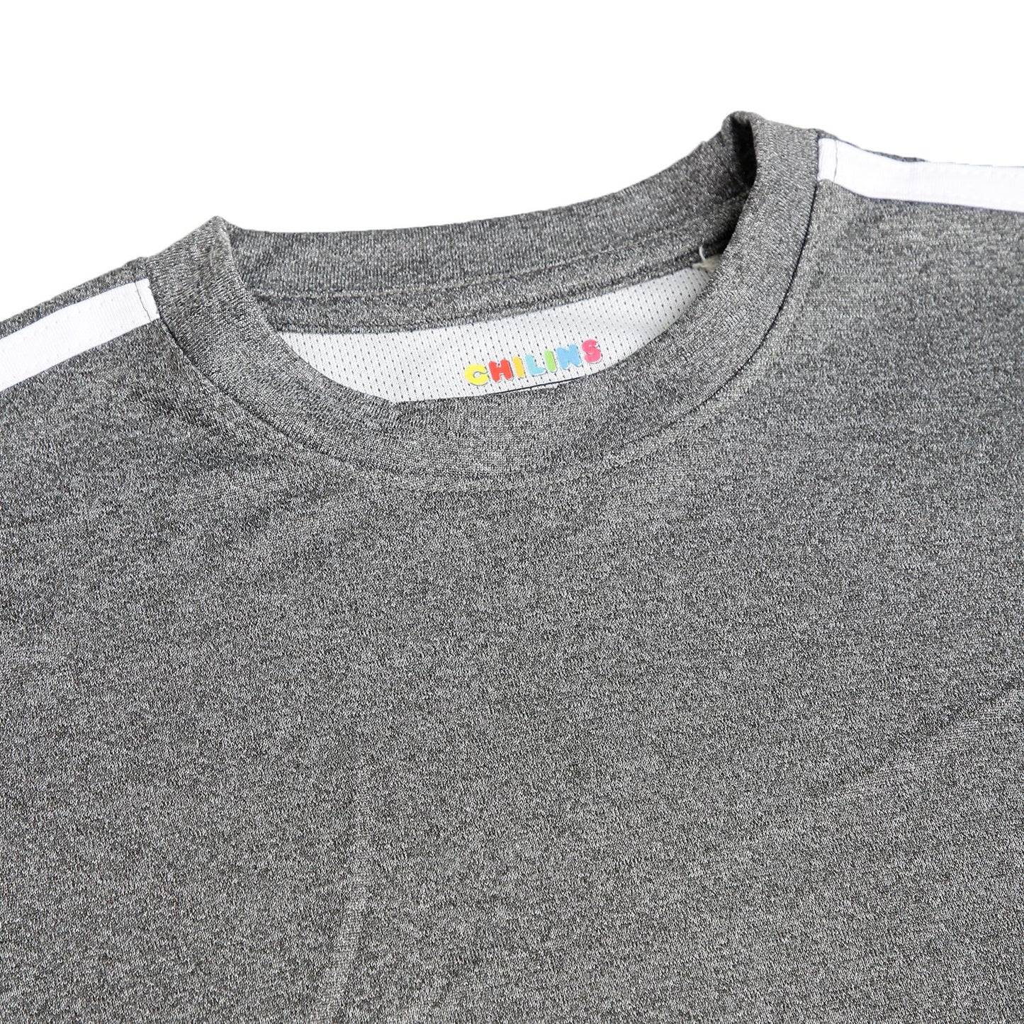 Kids Sports Wear Dryfit Active Wear Tshirt Grey