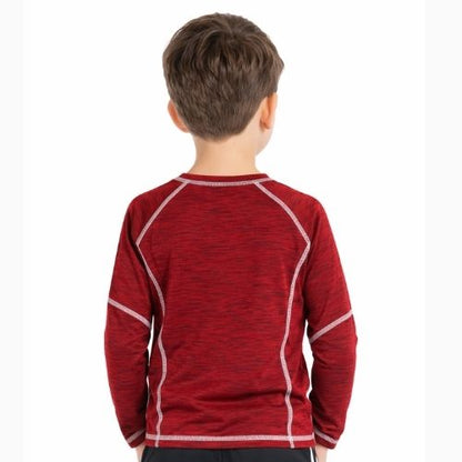 CHILINS Boys Activewear Dry Fit Full Sleeve Sports T-Shirt Orange