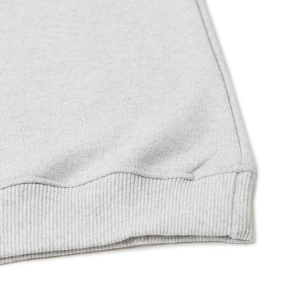 Boys Fleece Printed Round Neck Sweatshirt | Grey Milange