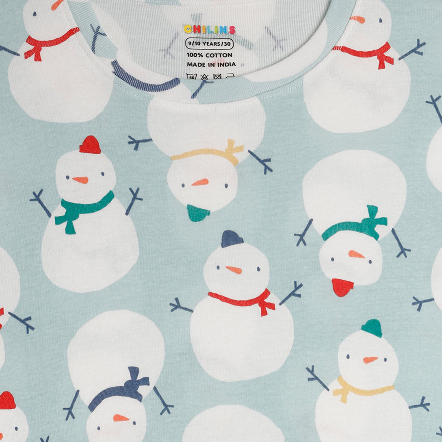 Kids Christmas Special Tshirt Pyjama Set Cotton