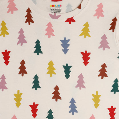 Kids Christmas Special Tshirt Pyjama Set Cotton