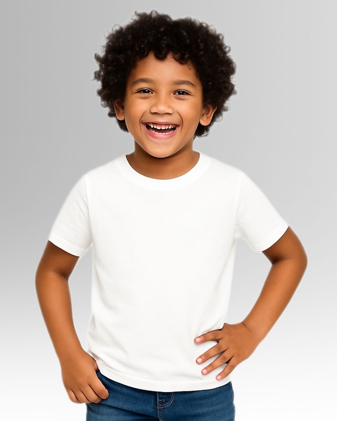 Kids Round Neck T-Shirt Half Sleeves 100% Cotton Plain Solid Color Tshirt