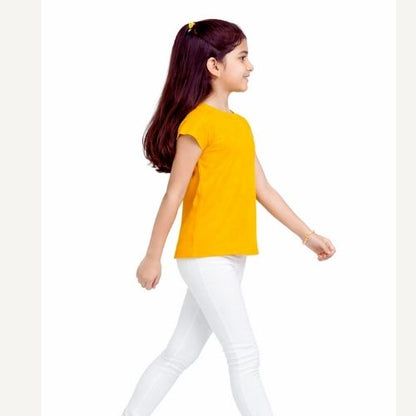 CHILINS Girls Solid Casual Top – Comfortable Everyday Wear