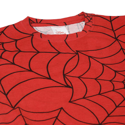 Sleepwear Set | Tshirt Pyjama Pant Set | Nightsuit Set | Boys & Girls Cotton Fabric Red Spider