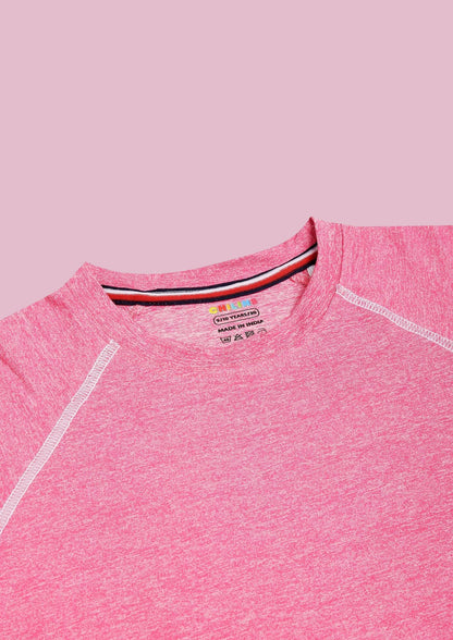 CHILINS Kids’ Pink Dry‑Fit Sports T‑Shirt – Activewear for School & Outdoor Sports