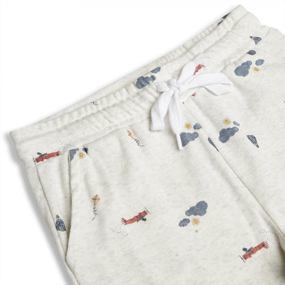 CHILINS Kids Pure Cotton Printed T-Shirt & Pyjama Set | Cream Comfort Nightwear