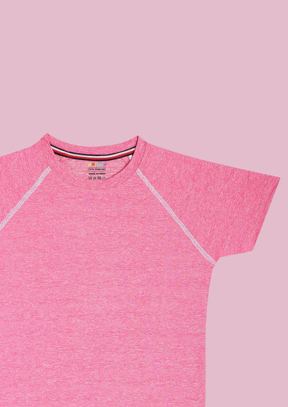 CHILINS Kids’ Pink Dry‑Fit Sports T‑Shirt – Activewear for School & Outdoor Sports