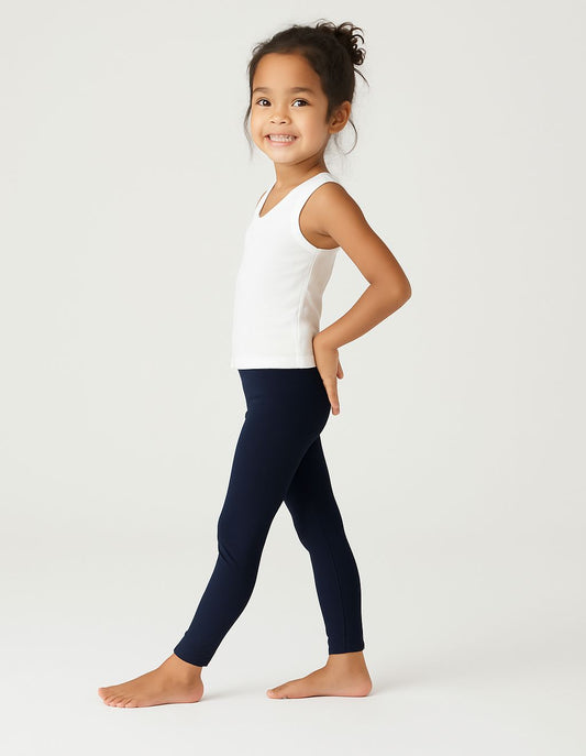 Lycra Cotton Legging for Girls Blue