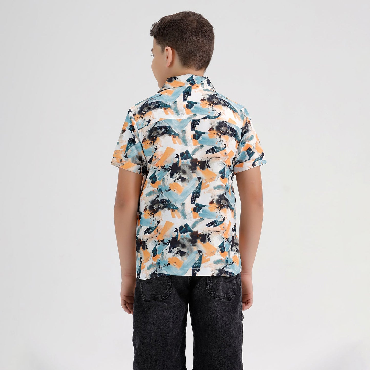 Boys Beach Resort Regular Fit Printed Shirt
