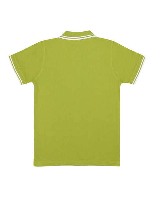 Chilins Kids Solid Polo Tshirt, Color - Mehandi