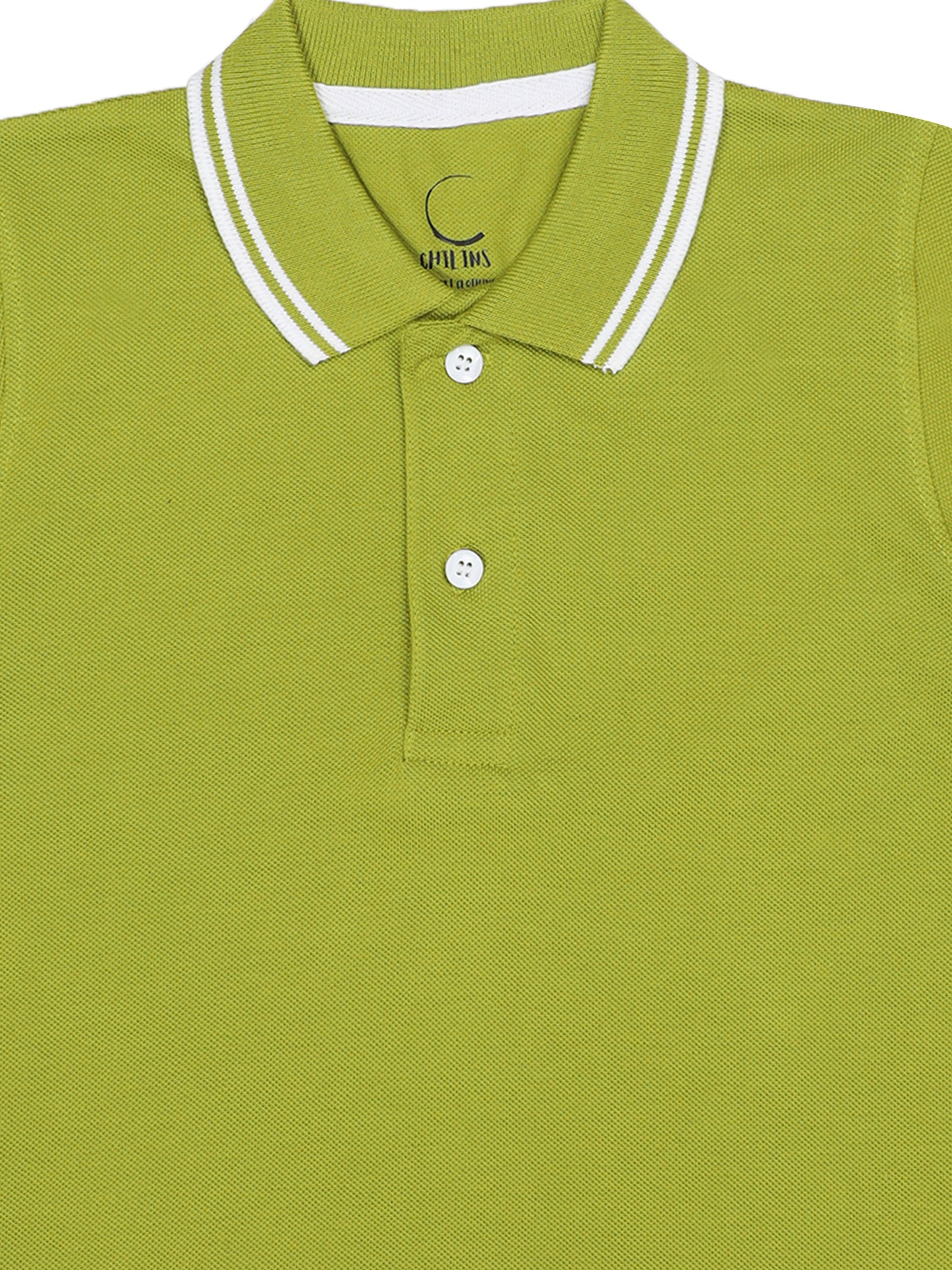 Chilins Kids Solid Polo Tshirt, Color - Mehandi