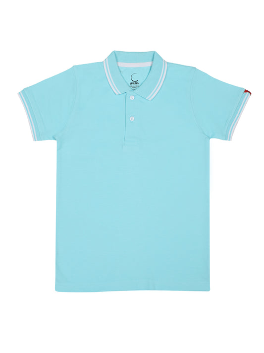 Chilins Kids Solid Polo Tshirt, Color - Sky blue