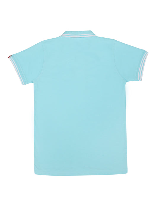 Chilins Kids Solid Polo Tshirt, Color - Sky blue