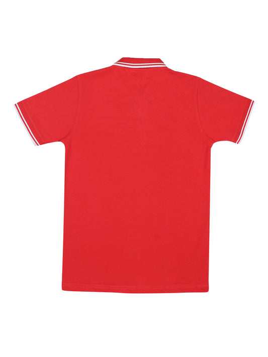 Chilins Kids Solid Polo Tshirt, Color- Red