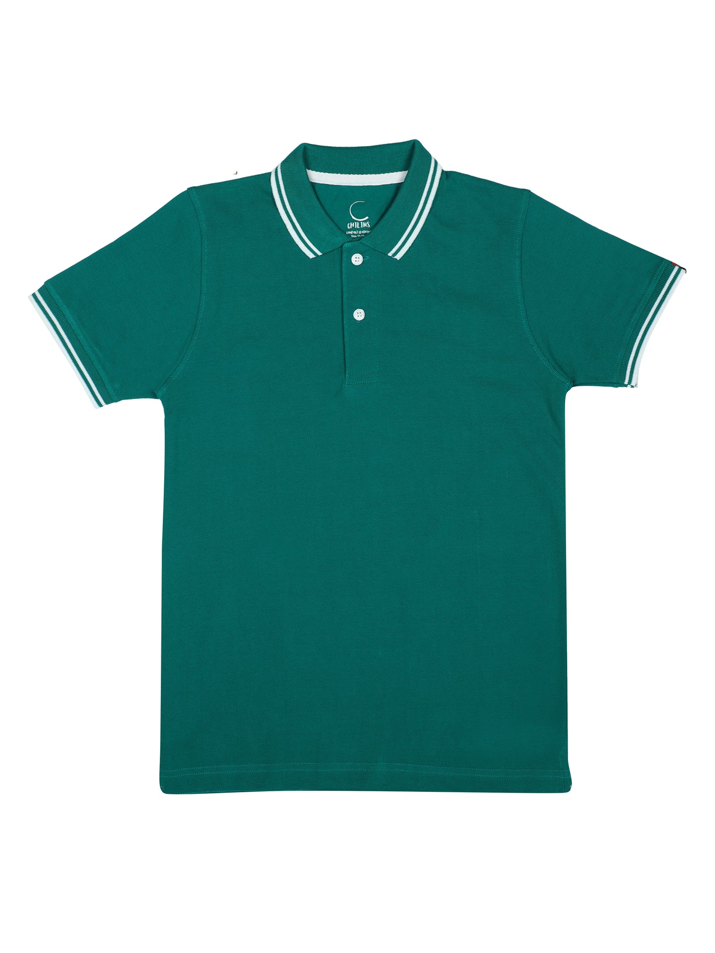 Chilins Boys Solid Polo Tshirt, Color- Green