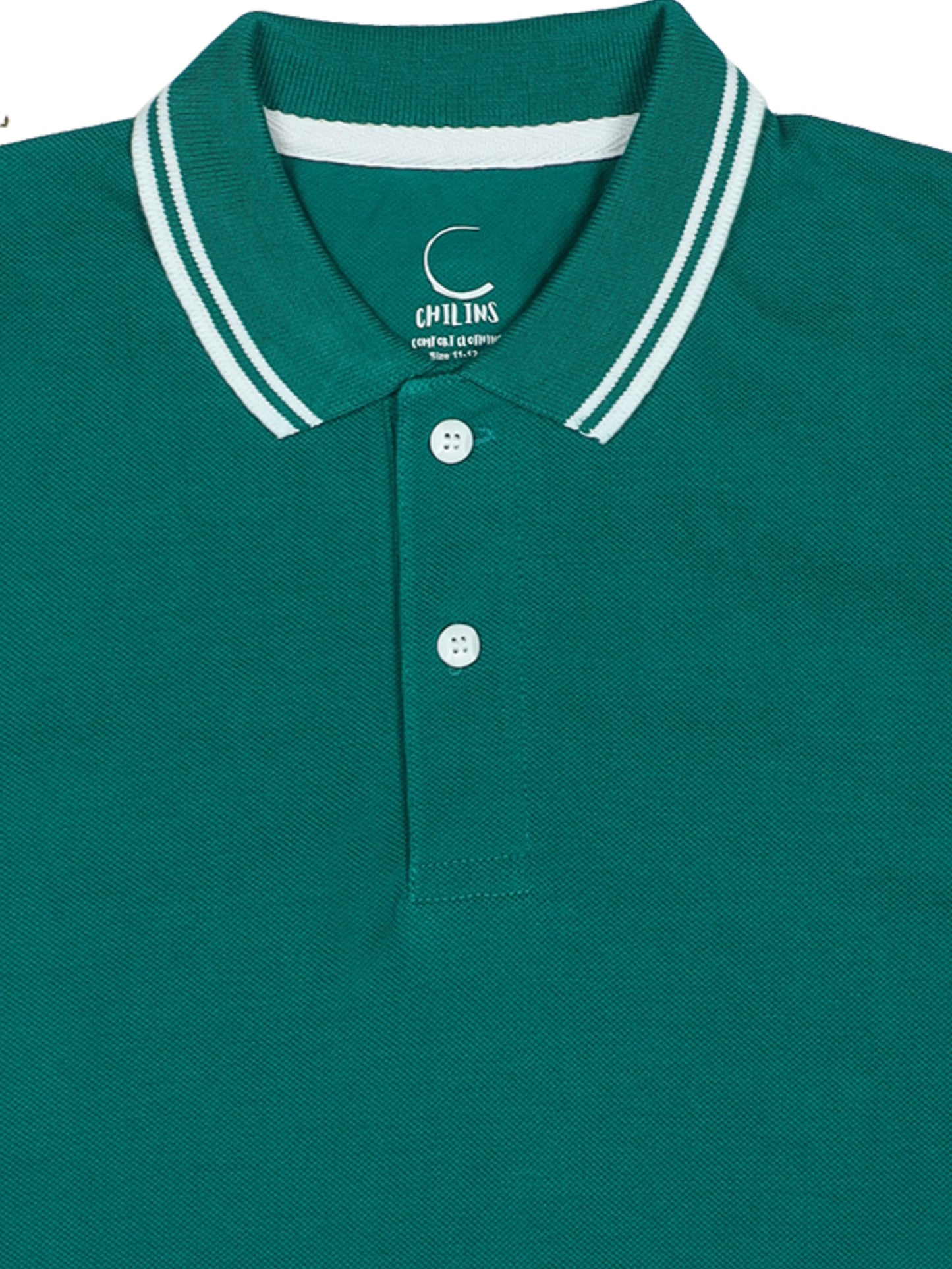 Chilins Boys Solid Polo Tshirt, Color- Green